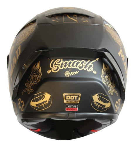 Casco Kov Aircut Smash Integral Certificado Dot Colores