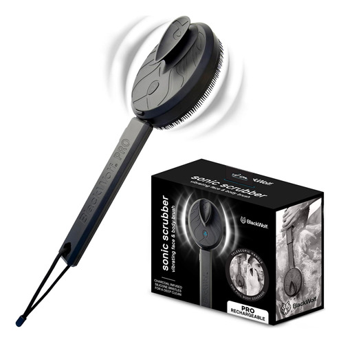 Black Wolf Sonic Scrubber Pro - Cepillo Vibratorio Facial Y 