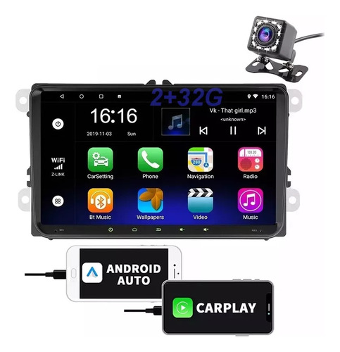 Lebeeaudio 2+32 Estéreo Android Vw Golf Amarok Jetta Passat Con Carplay