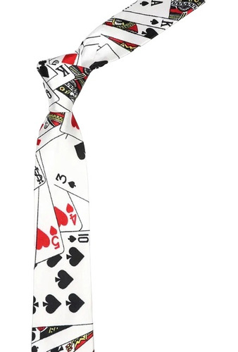 Corbatas Delgadas Juveniles Slim Naipes Cartas Poker Diseño