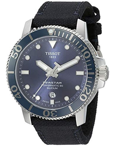 Tissot Mens Seastar Ceramic Sport Watch Silver T120407170410