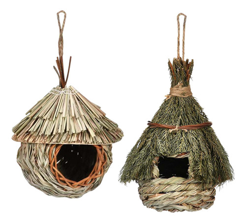 2x Birdhouse Roosting Hut Colgando Birds Cage Nido Para