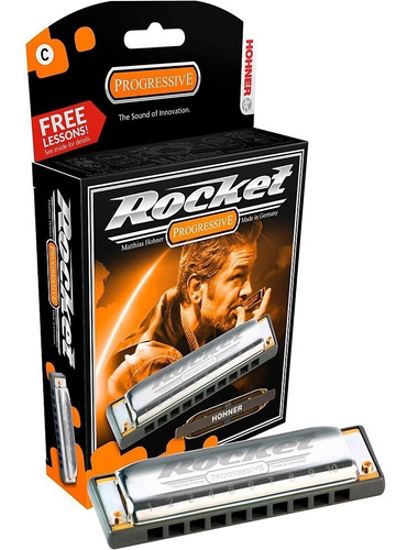 Imagen 8 de 10 de Armonica Profesional Hohner Rocket Tono C Alemana Estuche Do