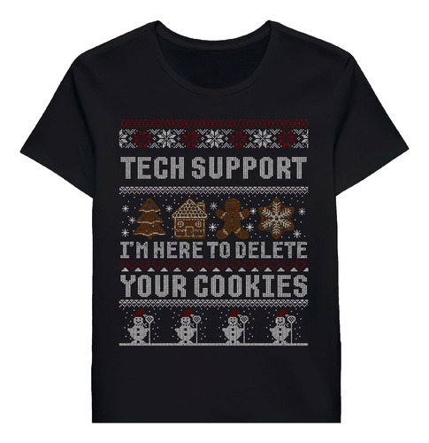 Remera Funny Christmas Tech Support Shirt Computer Mer G0367