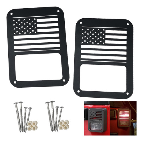 2 Tapas Traseras De Luz Trasera Compatible Jeep Wrangle...