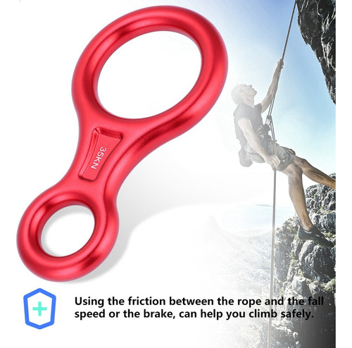 Mosquetón Generic Climbing Rappel 8 Rojo 124g Aluminio