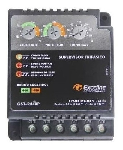 Supervisor Trifásico  Gst 440/480v Exceline