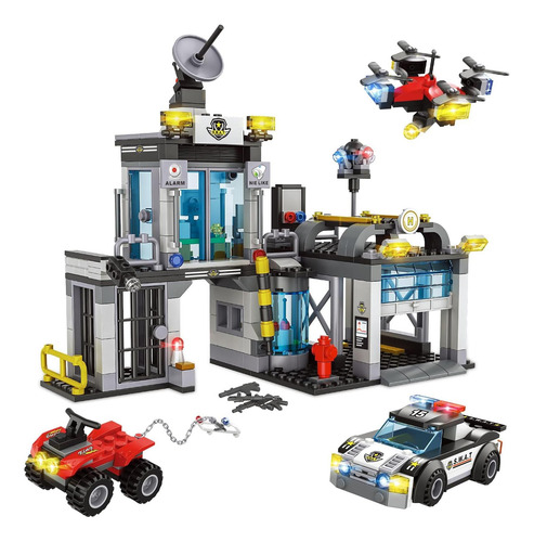 Juego De Bloques De Construcción De Estación Swat De Policía