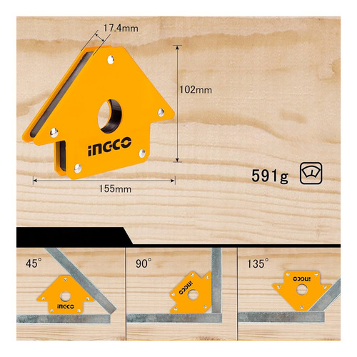 Set 7 Escuadras Magneticas Para Soldar Ingco Amwh7002