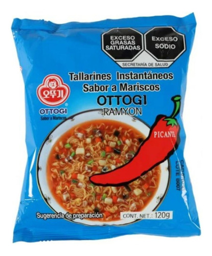 Sopa Instantanea Ramen Coreano Mariscos Picante Ottogi 1 Pz