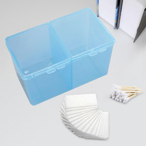 Caja Para Hisopos De Maquillaje, Soporte Para Bolas De Azul