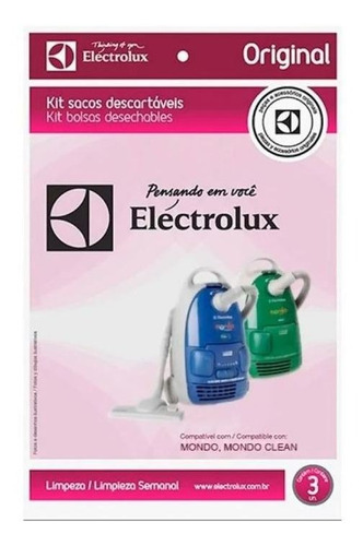 Saco Original P/ Aspirador De Pó Electrolux Mondo Clean