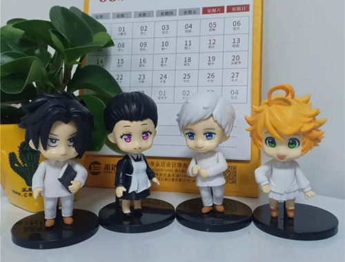 Imagen 7 de 7 de Set 4 Figuras Neverland Promised 10cm Ema,ray, Norman,isabel