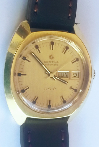 Reloj Certina Ds-2 Turtle 28j Calibre 25-651 Gold Plate 20k