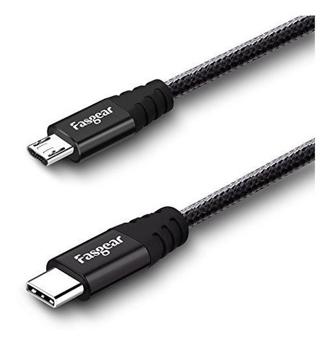 Fasgear Cable Usb C A Micro Usb Cable Trenzado De Nailon De 