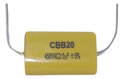 Capacitor Axial Plaqueta Aire Acondicionado 2 Uf 450vc