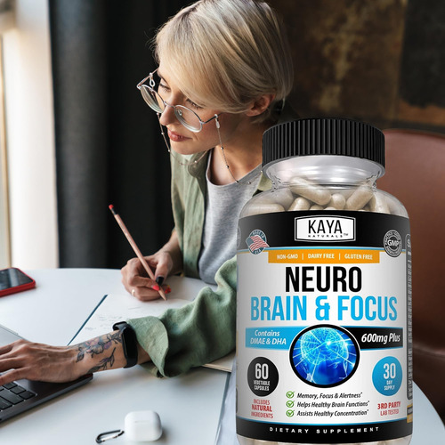 Kaya Naturals - Neuro Brain para memoria y concentración - Cápsula