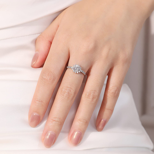 Anillo De Compromiso De Diamante Anillo Dainty De Decl...