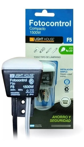 Fotocontrol Fotocelula 1500w 4 Cables Apto Led Lighthouse