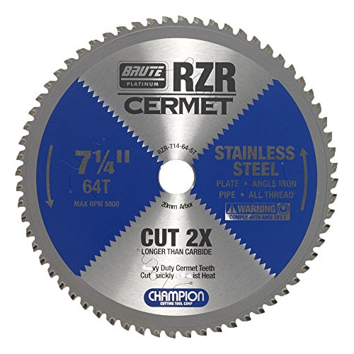 Circular Saw Blade 7 1/4 , 64t (rzr71464st) Cut Stainle...