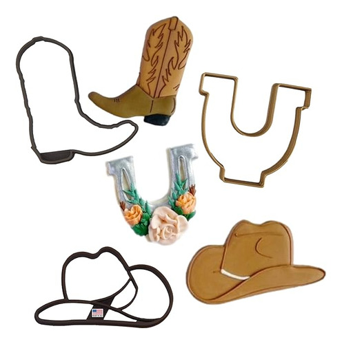 Cortadores De Galletas Cowboy Country Western Rodeo Sombrero