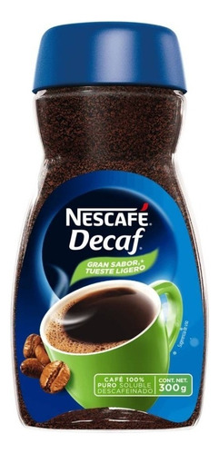 Café Soluble Nescafé Decaf Sin Cafeína Descafeinado 300gr