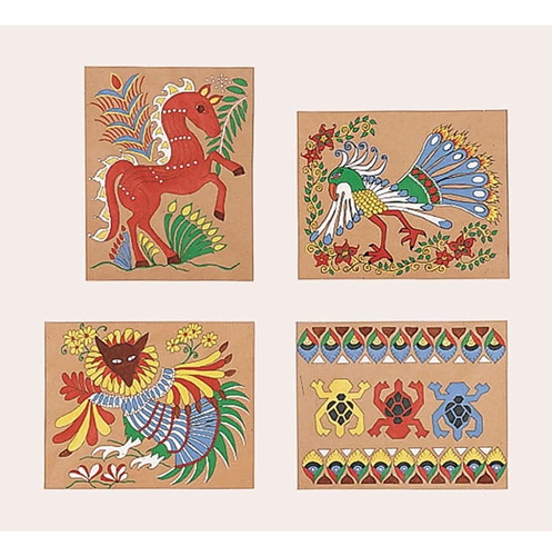 S&s Worldwide Mexican Bark Painting Craft Kit (pack De 24)