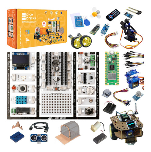 Picobricks Raspberry Pi Pico W Starter Kit - Kit De Proyecto