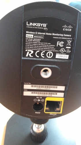 Imagen 2 de 3 de Cámara Web De Vigilancia Linksys Wvc54gca Impecable!