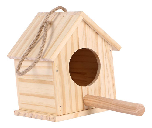 Casa De Madera Para Pájaros, Caja 12,5 Cm X 12 Cm X 15,5 Cm