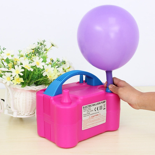 Imagen 9 de 9 de Inflador Electrico Bomba Globo Doble Fiesta Inflable Colchón