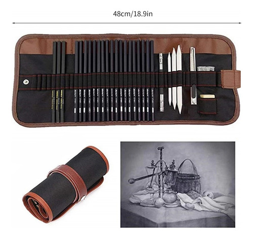 Kit De Dibujo, 30 Unidades, Juego De Lápices Para Dibujar A