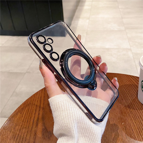 Funda Para Teléfono Samsung Galaxy A06, A25 A, A15, A05s, A05, A Prueba De Golpes, Transparente, Suave, Con Soporte Anular