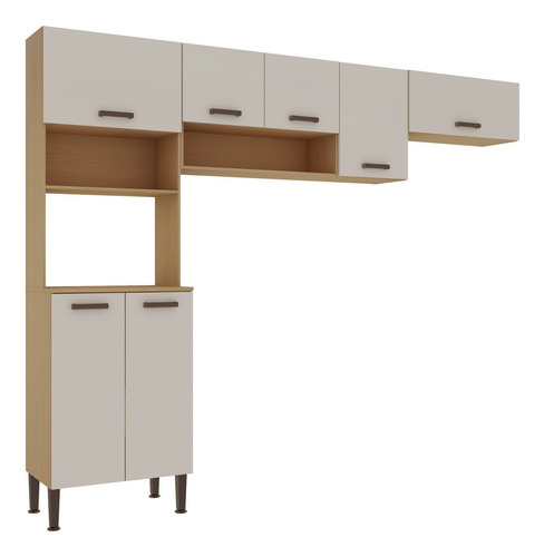 Cozinha Modulada 3 Peças 100% Mdf Freijo/white Bf