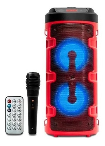 Alto-falante First Option D-S14 Portátil Com Bluetooth First Option D-S14 Vermelho e Preto 110V/220V