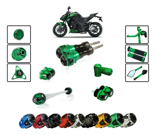 Kit Slider F1 Procton Racing Kawasaki Z1000 Z 1000 - 11 Pçs