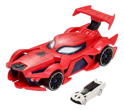 Hot Wheels Marvel Spider-man Web-car Launcher Con Ojos Activ