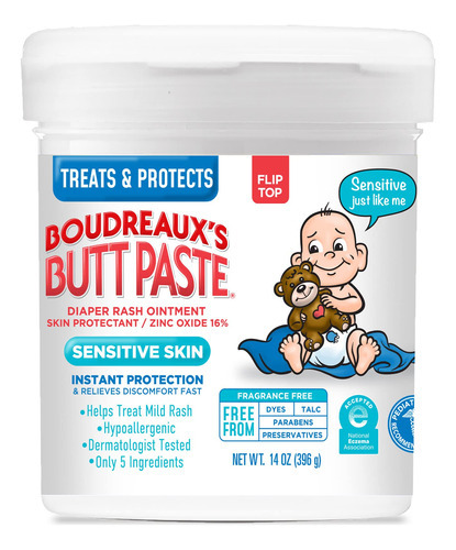 Boudreaux's Butt Paste Crema Para Dermatitis De Paales, Unge