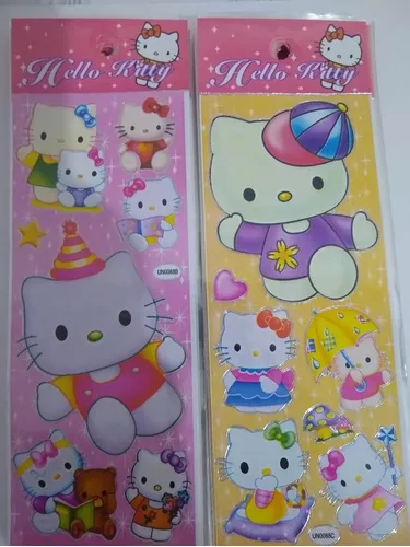 Cartela de Adesivos Personagens Hello Kitty