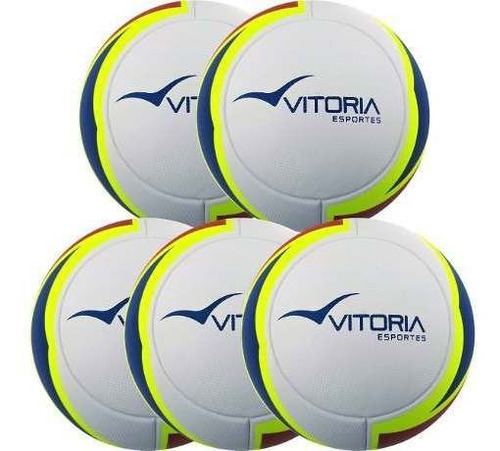 Kit 5 Bolas Futsal Vitoria Oficial Termofusion Max 1000