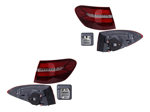 Par Calaveras Ext C/leds Mercedes-benz Glc300 16-19 Depo