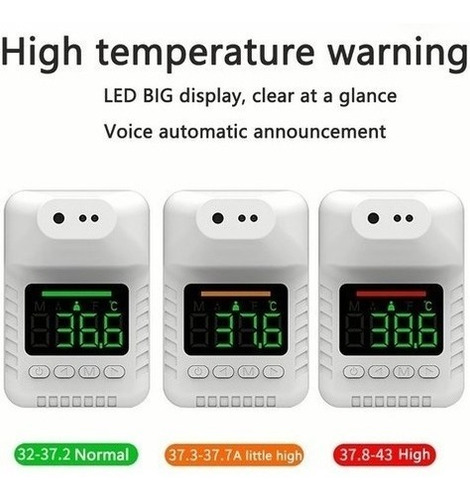 Termometro Infrarrojo Digital De Pared Sin Contacto Alarma