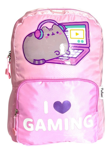 Kit Mochila Pusheen Lapicera Original Keepack Primaria Rosa Rosa