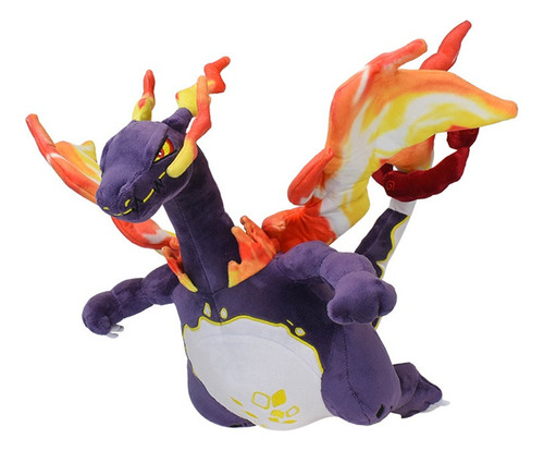 Negro Mega Gigantamax Charizard Muñeca Peluche Juguete 38cm