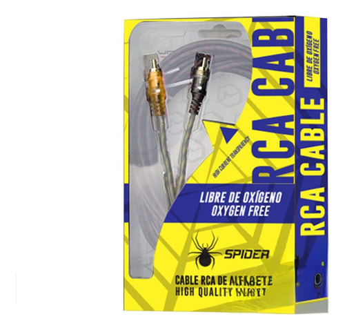 Cable Rca Spider Transparente De 12 Pies (3.65 Metros)