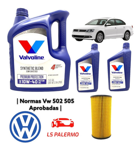 Kit Filtro + Aceite Valvoline 10w40 Volkswagen Vento 2.5