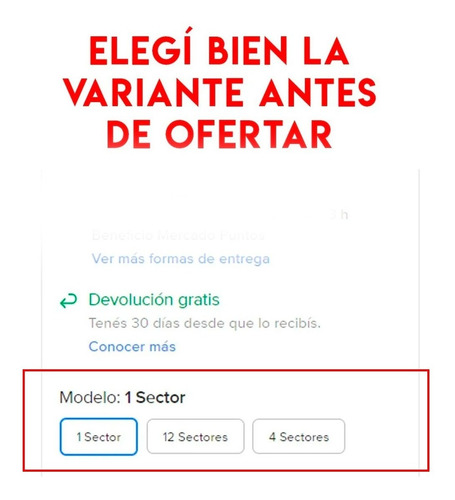 Imagen 3 de 10 de Pack X10 - Blanco Tiro Deportivo - 4 Sectores - 12 Sectores