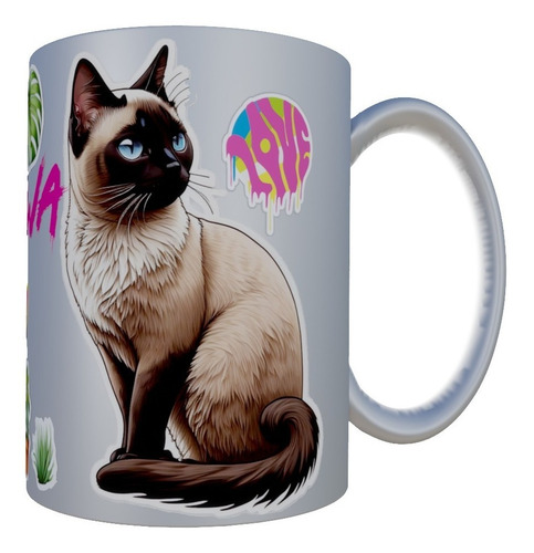 Imagem 2 de 3 de Caneca Gatos (com Nome Do Seu Pet)