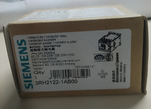 Contactor Auxiliar 3rh2122-1ab00 24vac Siemens 