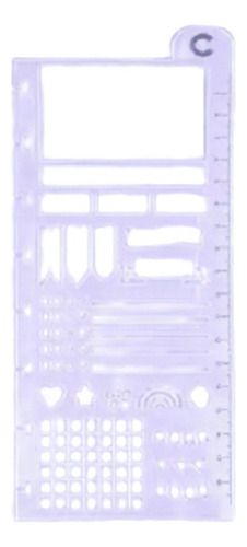 Régua Stencil Caderno Inteligente 19 Cm Cire0002